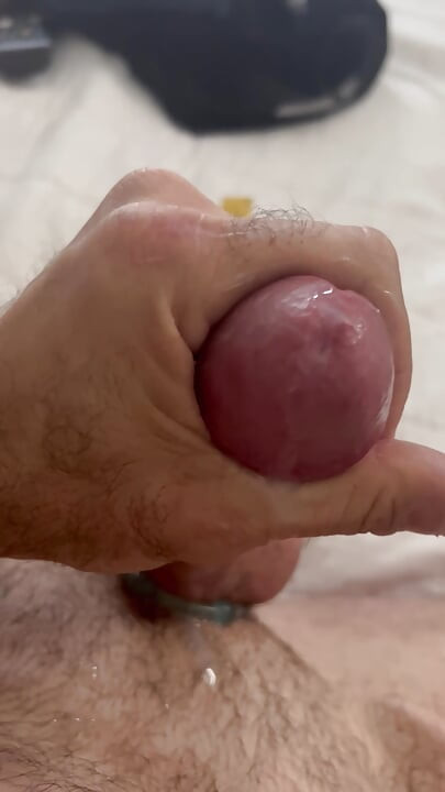 Condom, cock ring, and some cum