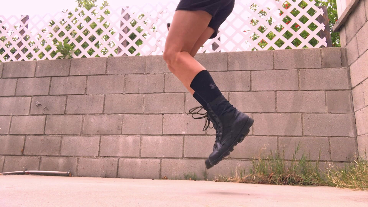 Jump Rope in Combat Boots
