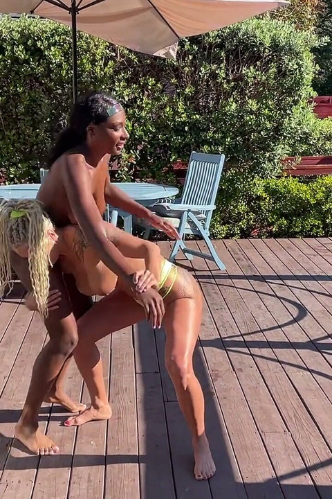 Topless Lift and Carry Featuring Paris Love and Andi Vicious