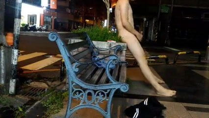 Wank in the street