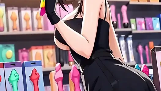 Hentai 2026! Studentin spielt in einem sexshop, arsch liebt