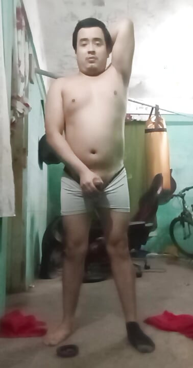 Jesus in boxer pulling his penis 159
