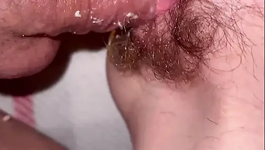 Compilation - Fucking my young stepsister's hairy pussy - Close-up