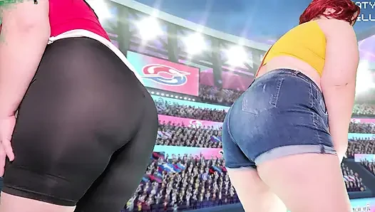 Misty and May Facesitting and Farting Battle Punishment