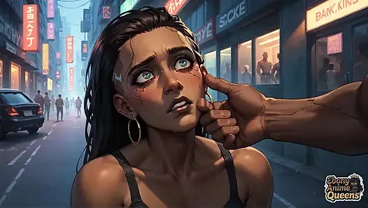 Ratu cybernetic kulit hitam lagi asik orgasme di kota neon! Bokep hardcore warm dark-hued!