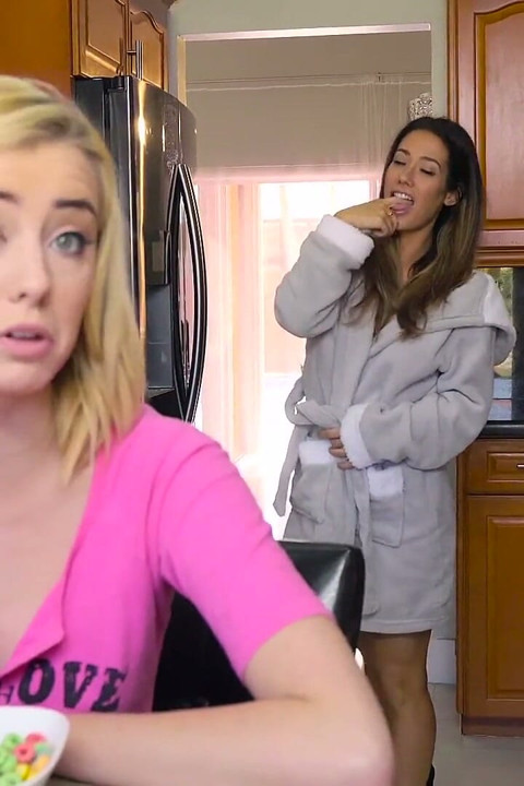 Share My BF - Haley Reed and Stepsister Eva Lovia Share Thicc Cock