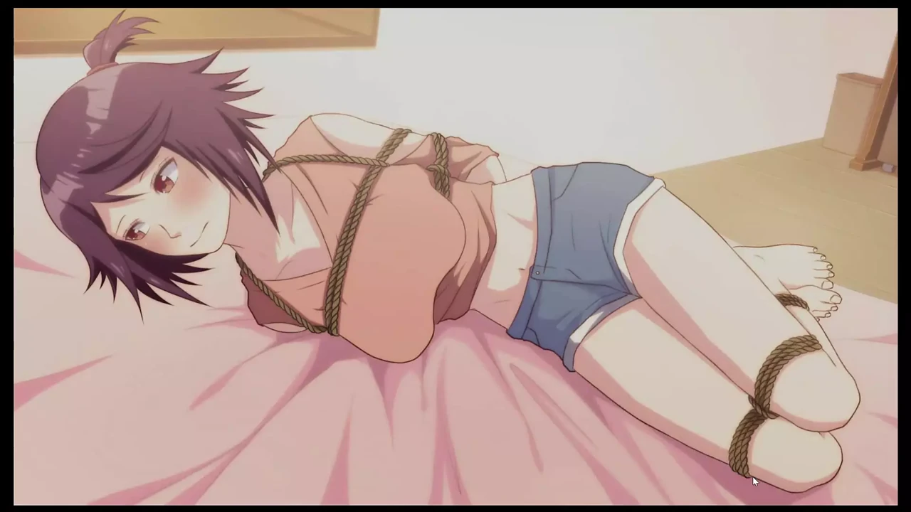 Bonds BDSM Hentai game Ep.2 Lesbian roomates tickling each other while tied with tape