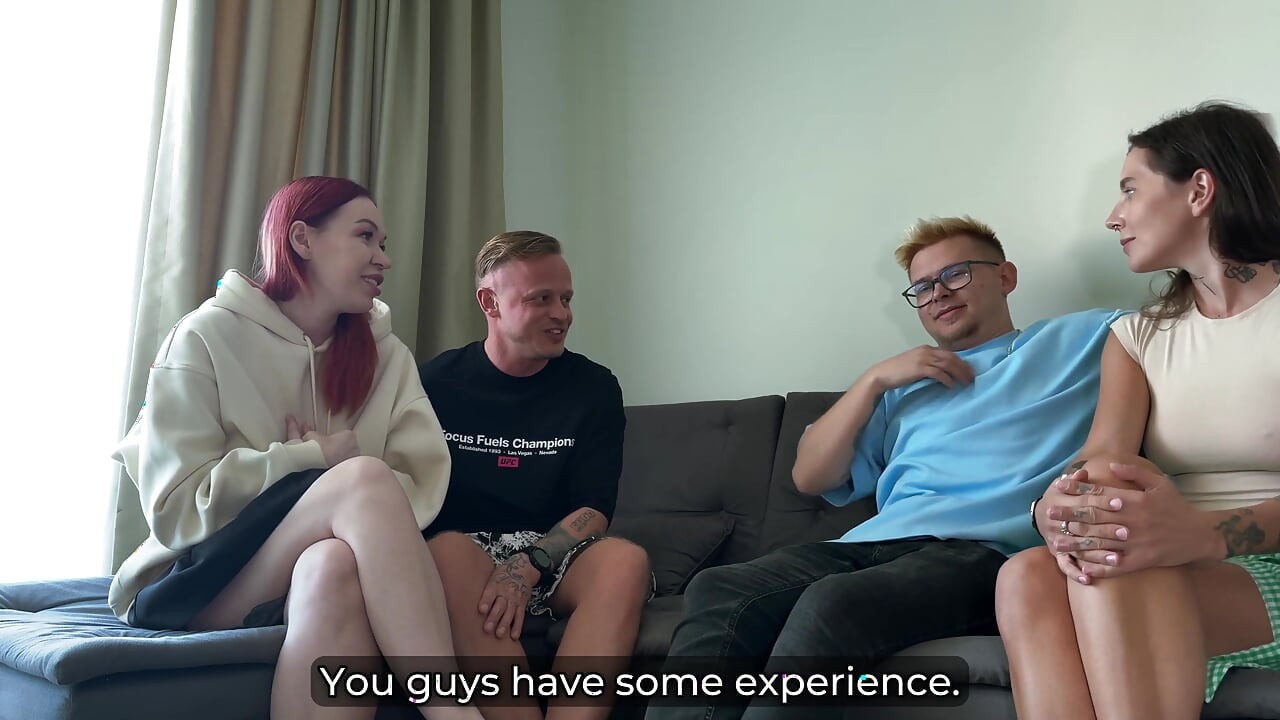 First Time Swingers Swap Wives for Wild Hotel Bed Share Fuck Till Cumshot