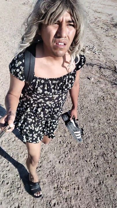 Spectacular moment from "Cute Ladyboy In Public With Very Hot Mini Skirt And Sandals"