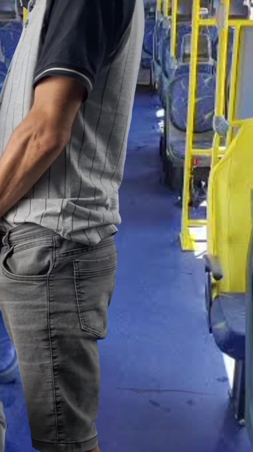 Pervert thighs and rubs on the bus sluts! | Clip 1