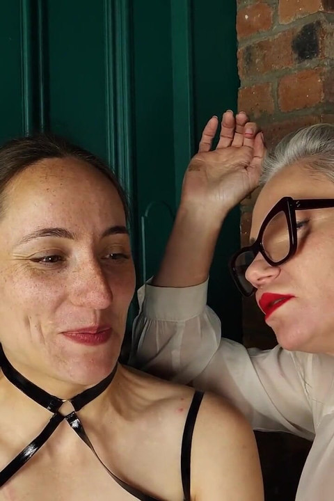 Good Girl Mila's Nose Inspection and Pinching by Mistress Inka