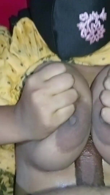 Thrilling moment from "I fucked my wife's breasts. And after fucking her breasts, I cummed on her breasts."