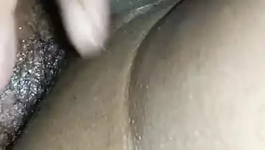 Stroking cock, playing with asshole
