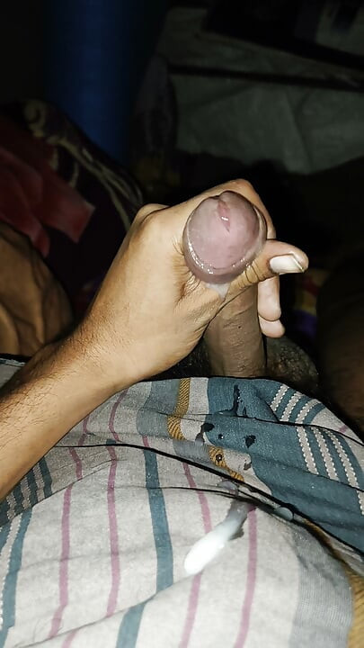 Before sleeping on bed with mobile  and mastering