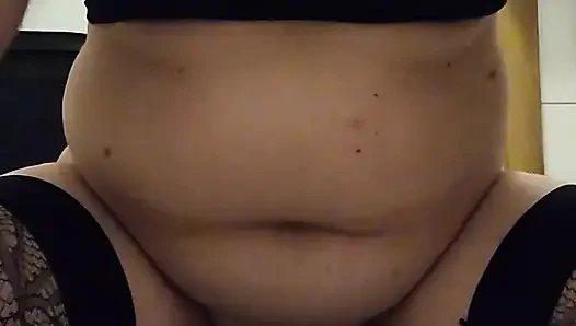 Orgasm control training using a vibrator and a dildo, culminating in an orgasm