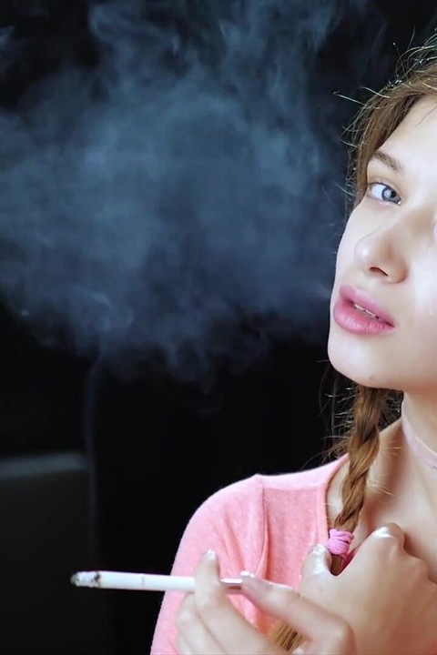 Sexy Russian Temptress Smoking Cigarette Coastal Breeze