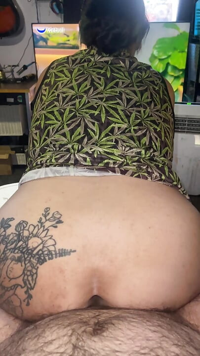 Bouncing on dick