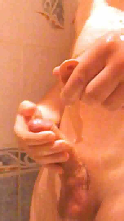 in the shower putting on a barbie leg and cumming while masturbating | Clip 3