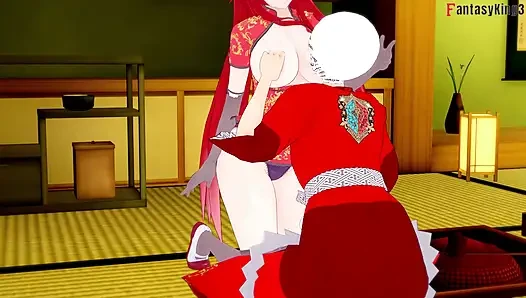 Rias Gremory kimono sex at the festival - DXD NTR Madness Series