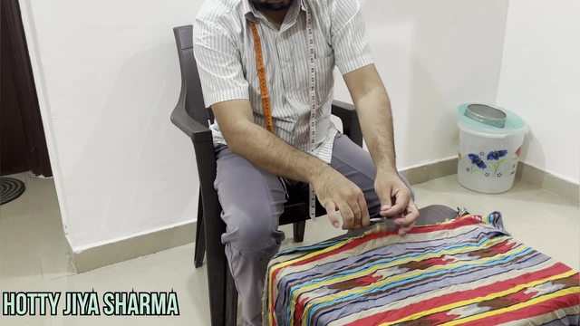 (Desi Tailor) Seduces Two Lady Customers in Shop and Fucking Anal Sex Hard Threesome