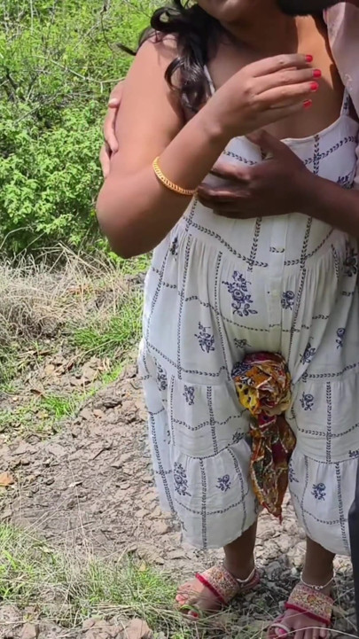 Desi Indian Marathi Kavita bhabhi ( Vahini ) cheating on husband with her lover in jungle | Clip 1