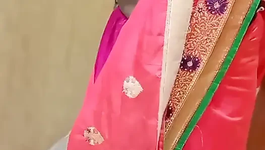 Desi Tamil Dusky Wife Seduces Bull in Red Underwear - Nipple Play, Cuck Watches! Indianhotwifex