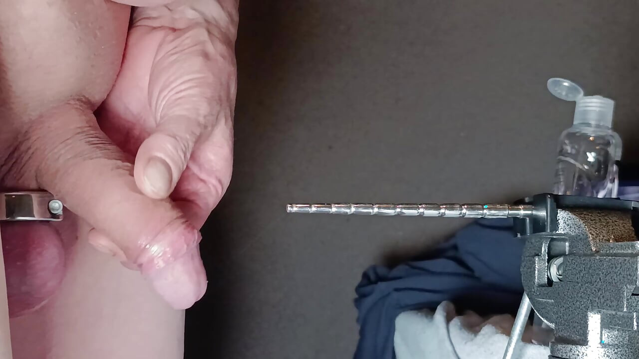 probing, testicle ring, excess, cbt, flaccid cock, man alone, urethra probing, urethra fuck