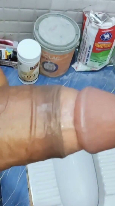 A young boy masterbate in toilet while his girlfriend not at home | Clip 1