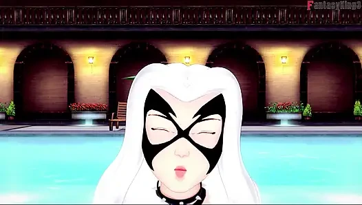 Felicia Hardy (Black Cat) bikini blowjob - Marvel
