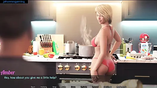 AWAM - Amber Gave me a handjob under table and let me finger fuck her