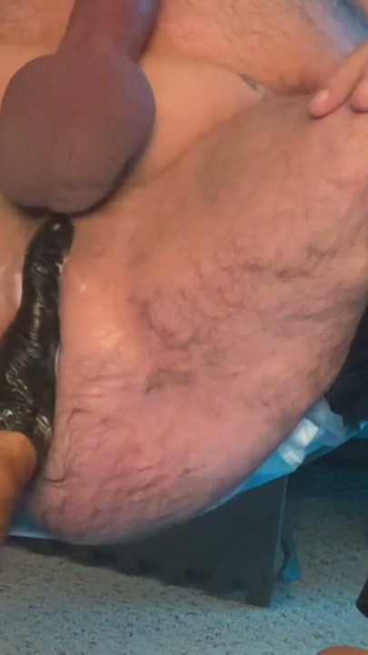 Fisted in the sling by Fire281. Digging the riding crop slapping against my ass, cock and balls.  Came hard at the end | Clip 3