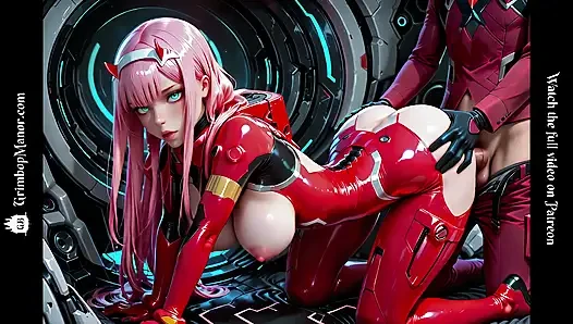 Zero Two nimmt ihren liebling tief in den Franxx