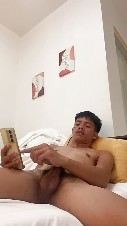 Filipino Twink Gets Hard, Jerking off to Explosive Cumshot