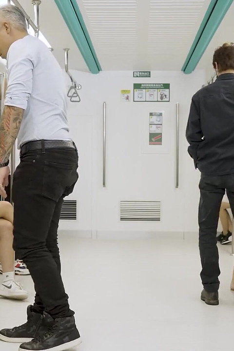 Yuli Gets Fucked by an Invisible Man on the Train