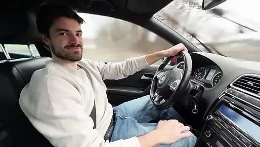 almost crashed the car when I jerked him off and tortured him after his orgasm