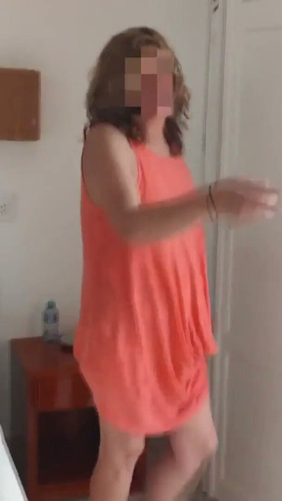 A day at the beach with my stepmom: she shows herself off, masturbates, and reveals her big, hairy pussy to me. | Clip 1