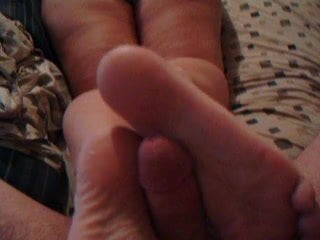 wife footjob