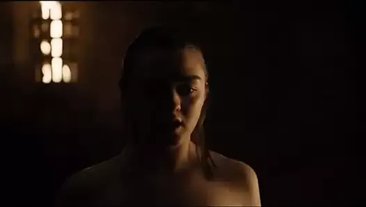 Maisie Williams (Aria Stark) Naked Sex Scene GOT S8 E2