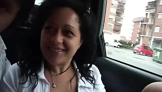 She gets an amazing fuck outdoor