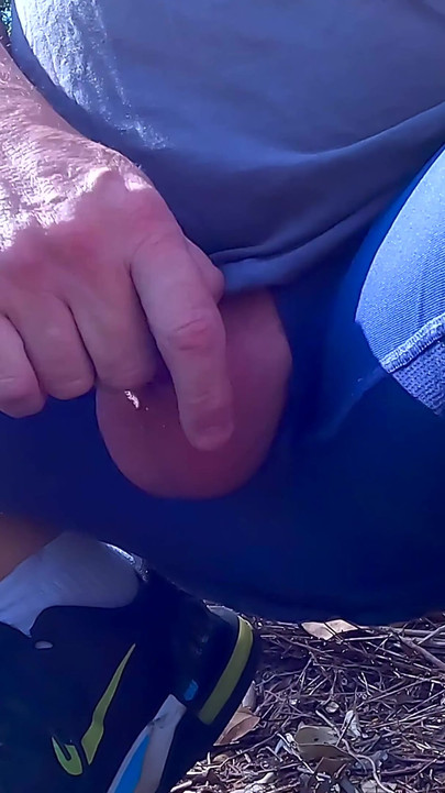 Spectacular moment from "Out for a long walk with my cock flopping around out of my shorts"