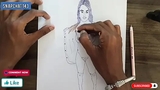 Hintli evli kadın makinede dikiş dikiyor ama başka düşünceleri de var.