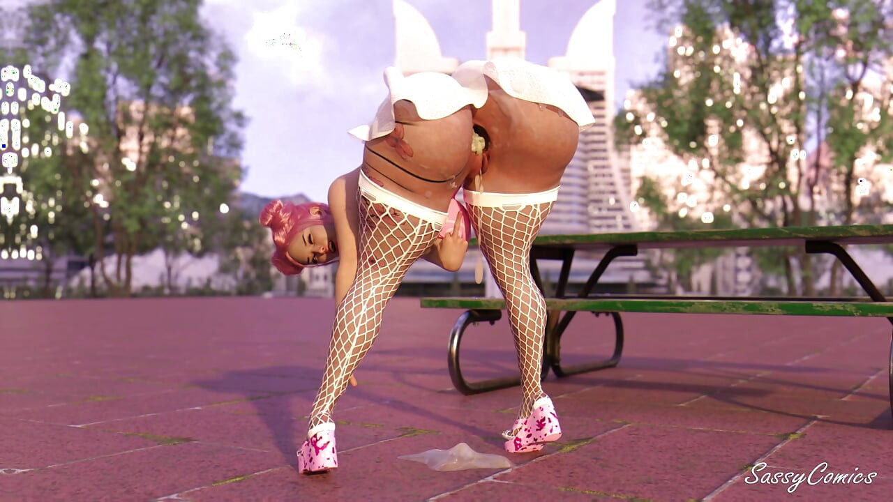 Thot Skip School to Fuck Ebony Futa Girlfriend in Central Park.mp4