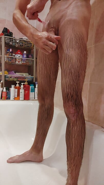 Polla en el baño