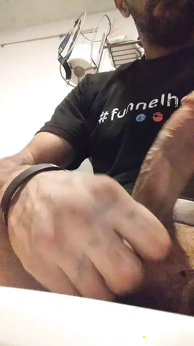 Stroking cock