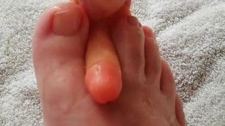 Deformed foot get fucked dildo footjob handicap disability