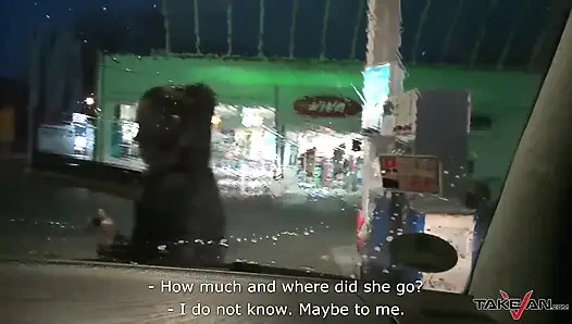 Pramuka pembersihan ditemukan di pom bensin melompat ke van untuk kontol besar