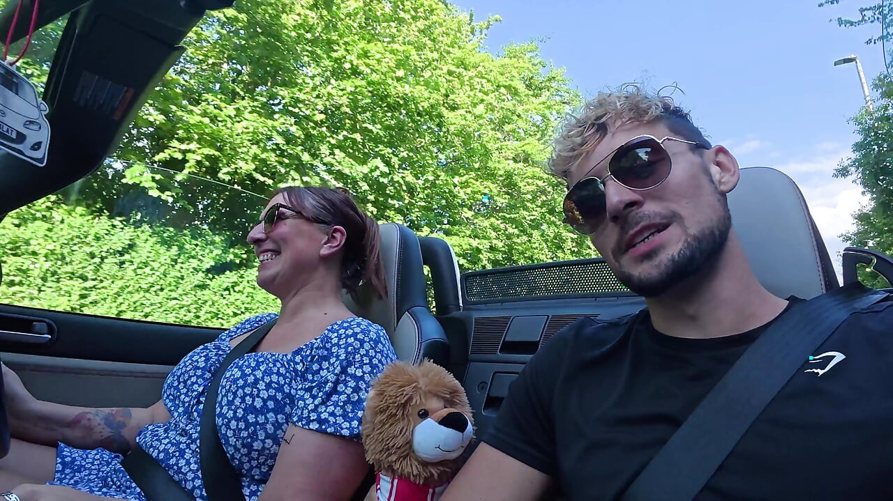 Cheating Married Hot British MILF Takes Me for a drive, I need to Pee, then she empties my BALLS!