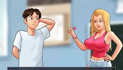 Yaz mevsimi efsanesi: genç erkek avcısı olgun orta yaşlı seksi kadın arka bahçesinde genç adamı baştan çıkarıyor bölüm 108