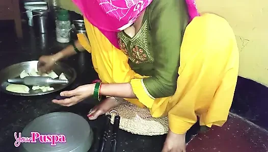 My desi maid stays at my house to work at night on festival, kitchen sex video, full romantic sex video