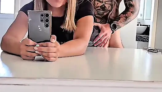 Intense Fucking in Front of the Mirror with Delicious Internal Cumshot Ends in Squirt